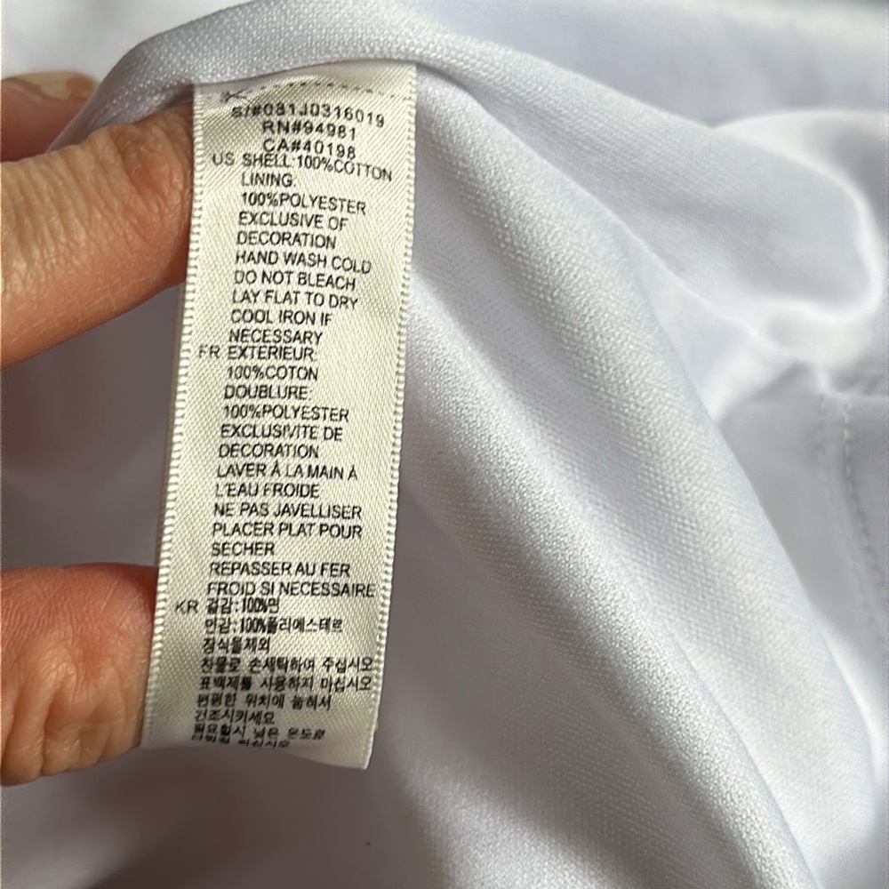 Vintage Forever 21 y2k 2000s White Empire Waist Light Blue Sun Mini Dress Medium - Picture 9 of 10